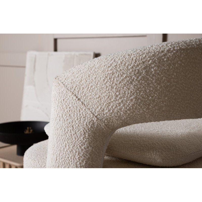 Rhianne Upholstered Barrel Chair, White
