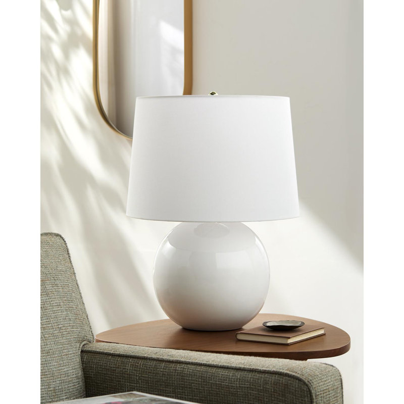 Lampe de table sphérique Havrilka, Blanc