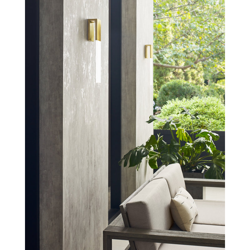 Kulma - Light LED Outdoor Wall Light, Natural Brass, 20.4" H x 4.5" W x 3" D