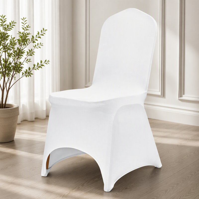 Housses de chaises pliantes extensibles en spandex avec motif arqué pour événements