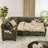 3 Piece U-Shaped Sectional Sofa Bed Pull Out Sleeper Couch With Storage Ottoman-908796318