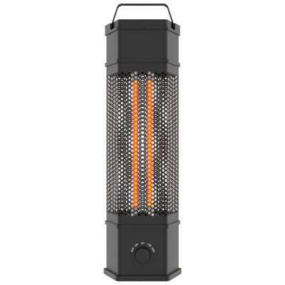 Patio Heater For Outdoor, 360°all-round Heating, 1500w Indoor Electric Infrared Heater, Portable Tower Heater, 2 Speeds Oscillation, Tip-over Protection For Garage, Backyard, Home
