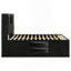 Grand lit de rangement noir Jazz
