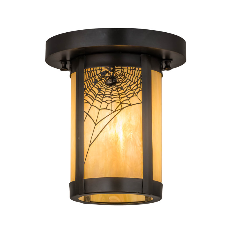 Fulton Spider Web 1 - Light Outdoor Flush Mount