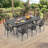  Tameia 8 - Person Patio Dining Set with , Off-White Cushions Included-1257449051-1257449049