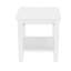 Table de bout en bois massif Versaloft Amish avec tablette en peinture blanche - Table d'appoint de salon-2130660595