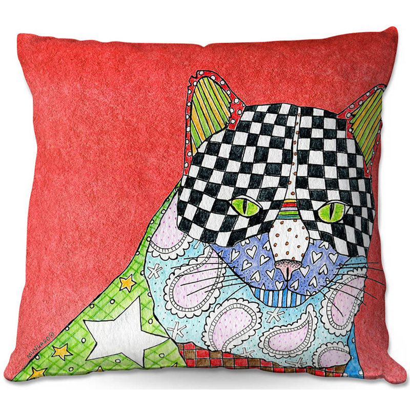  Coussin Couch Cat, 18 po x 18 po, Melon d'eau
