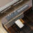 Standing desk with built-in outlet, glass top-348550547-402262798