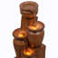 Fontaine solaire d'extérieur 28,7 "à 4 niveaux Wakiyan avec lumières DEL-1855075571