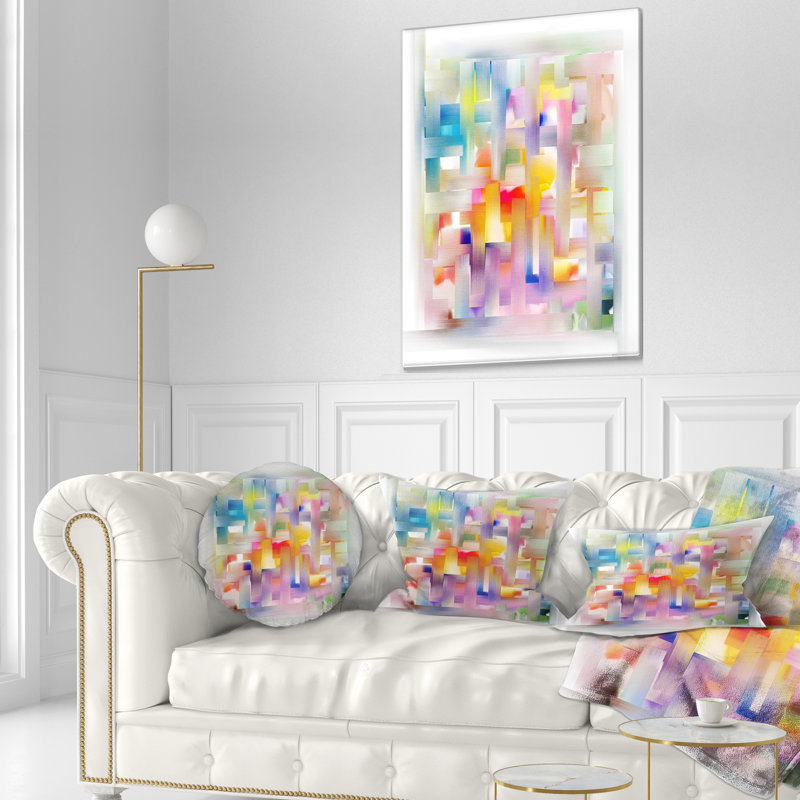 « transparent », impression abstraite sur toile tendue, H 40 po x l 20 po