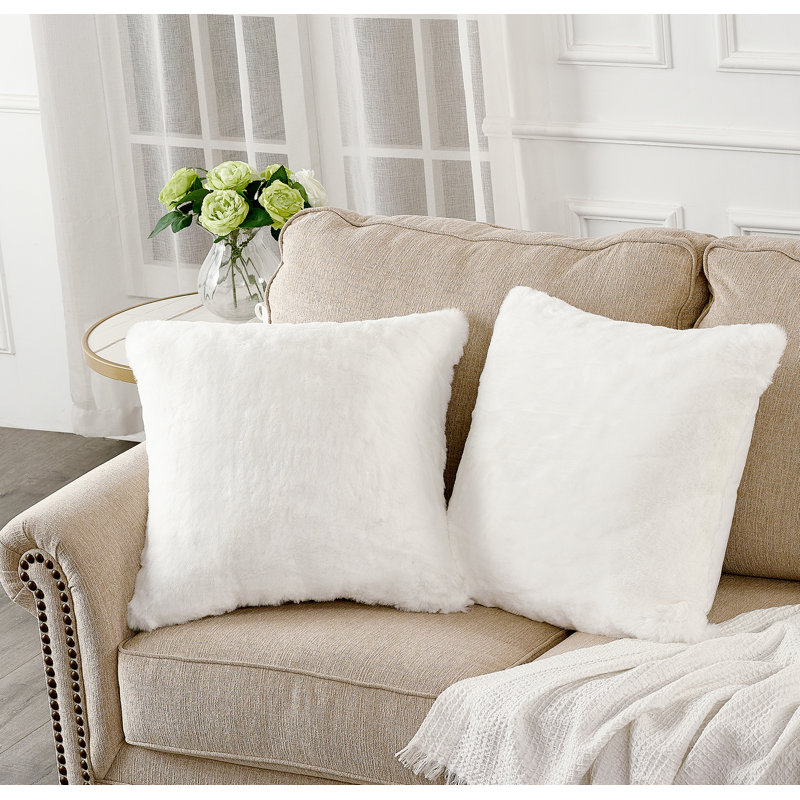 Housse de coussin lourd en fausse fourrure, H 20 pi x l 20 pi, Erget