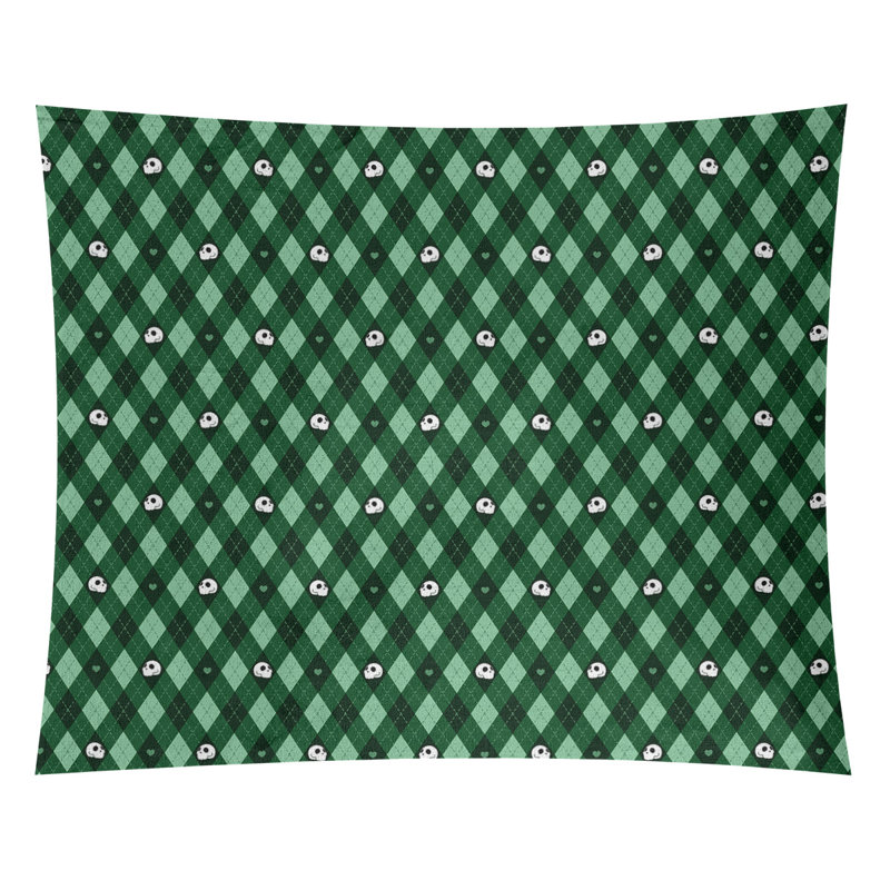 Tapisserie argyle crâne par katelyn elizabeth Kitterman, Intérieur, H 91 po x l 107,5 po