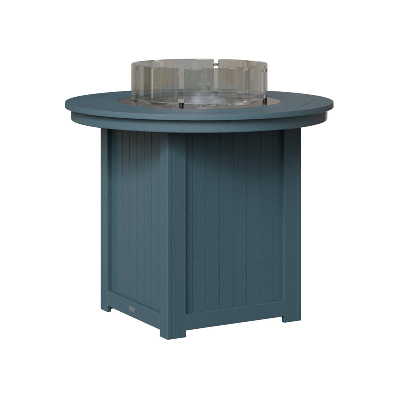 Donoma Round Bar Fire Pit Table, Slate, 36.5" H x 44" W x 44" D