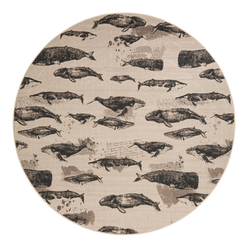 Angelys Indoor/Outdoor Area Rug, Round 7'10"