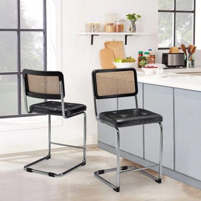 Burlinson Upholstered Counter Stool with Metal Frame