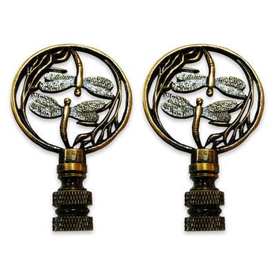 Faîteau de lampe filigree à survol double dragon