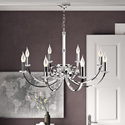 Ameche 8 - Light Candle Style Chandelier