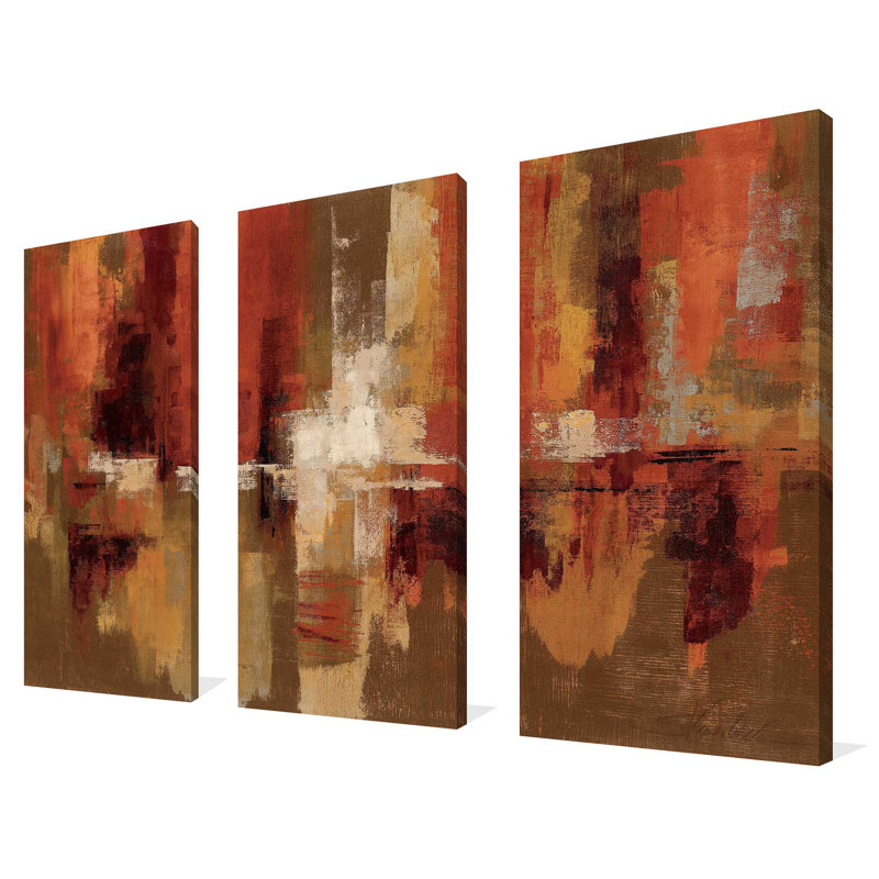 Castagnettes - ensemble de 3 reproductions d'art sur toile tendue, H 24 po x l 36 po x P 0,75 po