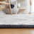 Jacques Hand Woven Wool/Cotton Geometric Rug in Black/Ivory-26080986