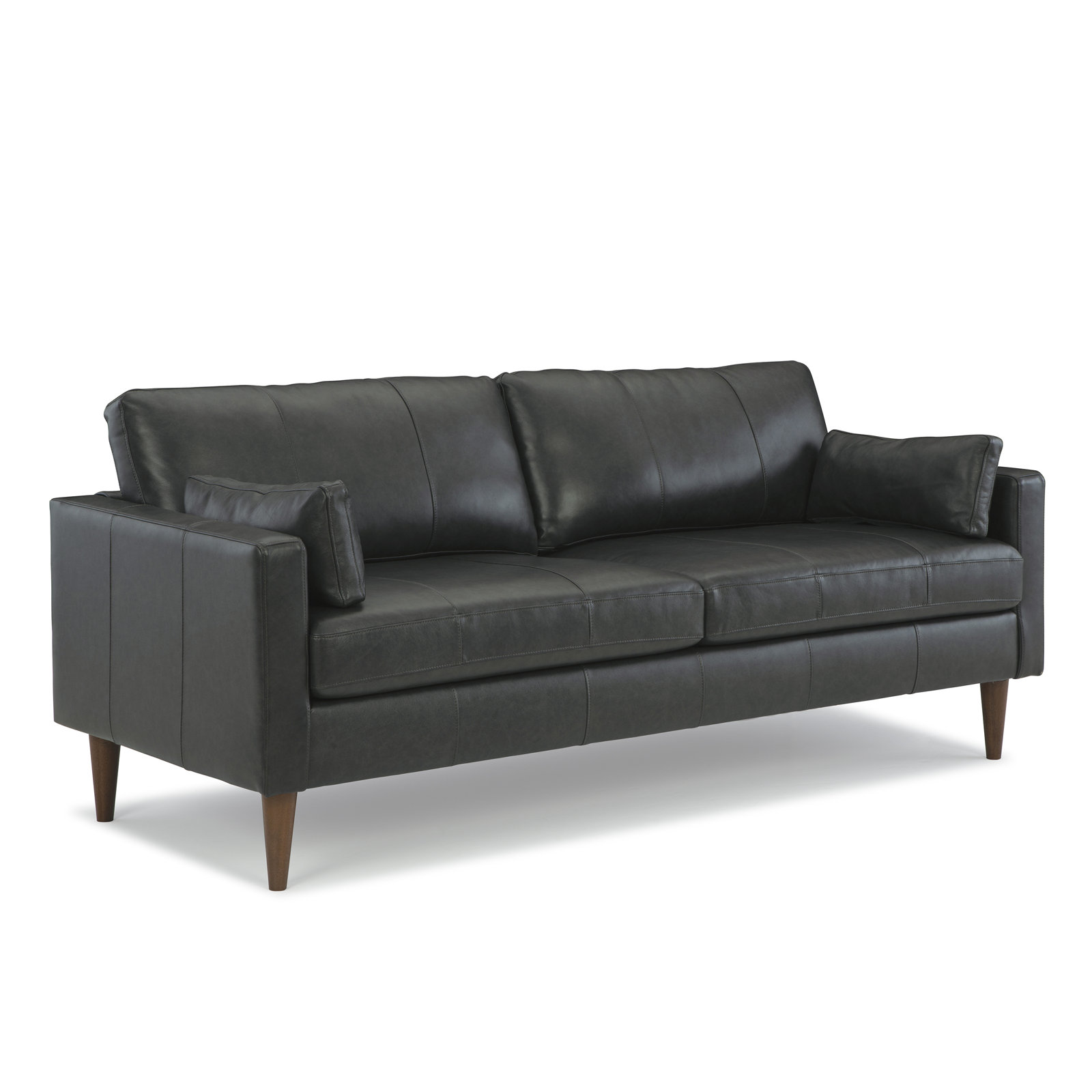 Viveros 81'' Upholstered Sofa, Dark Walnut, Midnight