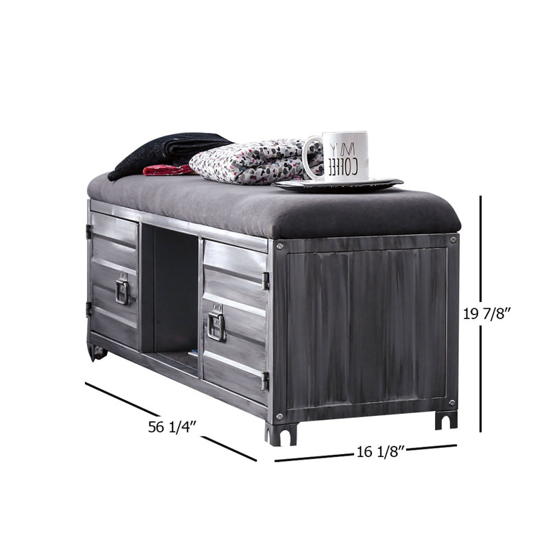 Banc de rangement en métal Witzel