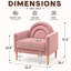 Chaise d'appoint moderne avec dossier d'inspiration arc-en-ciel, lin rose-1044637230