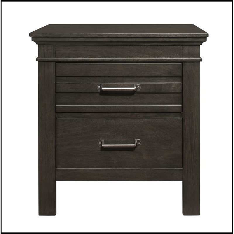 Table de chevet transitionnelle 1pc, Gris anthracite