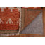 Tapis orange en laine marocain fait à la main 7 x 10