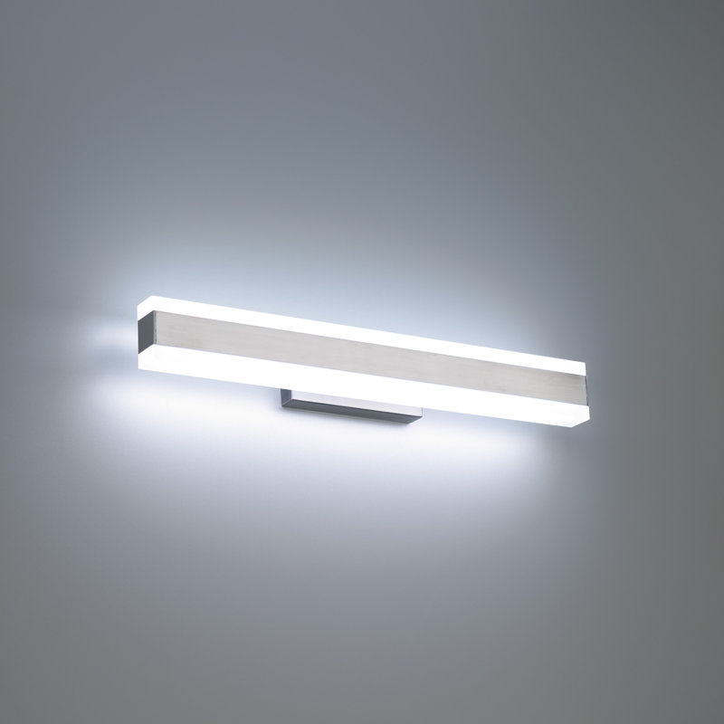 Sleek 19" Brushed Nickel LED Vanity Light for Outdoor Use