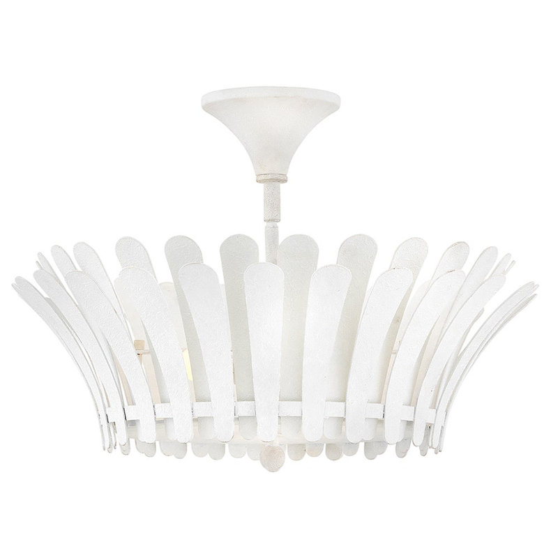 Reina 3 - Light Semi Flush Mount, Textured Plaster