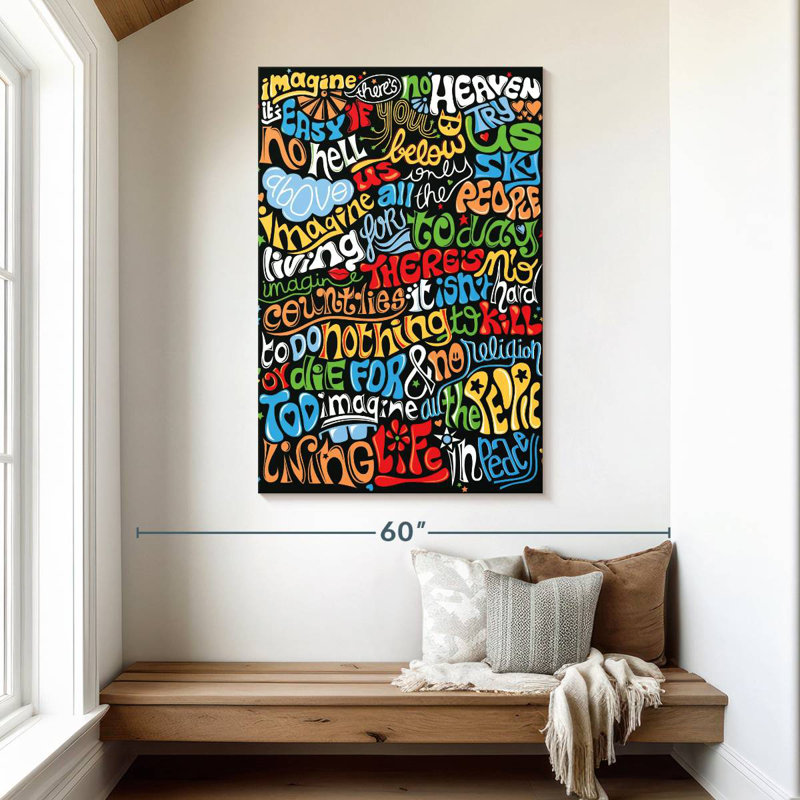 Tergel Imagine Quote, 48" H x 32" W