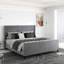 Ensemble de chambre à coucher 2 pièces avec lit à lattes rembourré Vestel et tête de lit haute-102506361