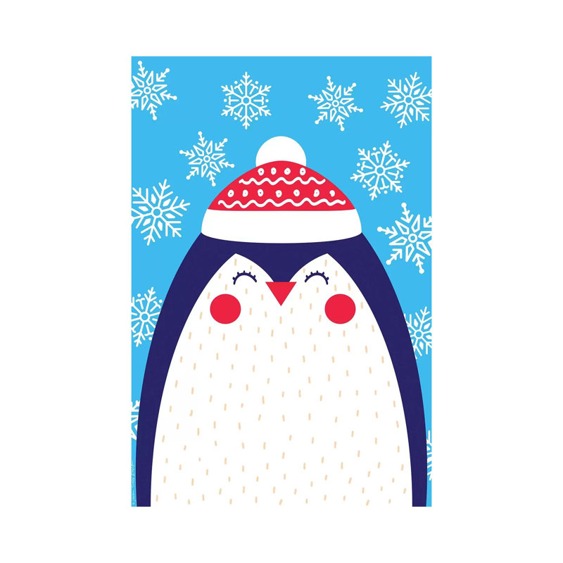 Snowflake Penguin by Seven Trees Design - Gallery-Wrapped Canvas Giclée on Canvas, 101.6 cm H x 66.04 cm W x 1.91 cm D
