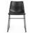 Set of 2 Adan Iron Frame Black Faux Leather Dining Chair