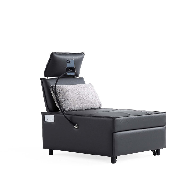 Canapé-lit, fauteuil haut-parleur, canapé-lit inclinable, 2 ports USB, fauteuil d'appoint pour téléphone