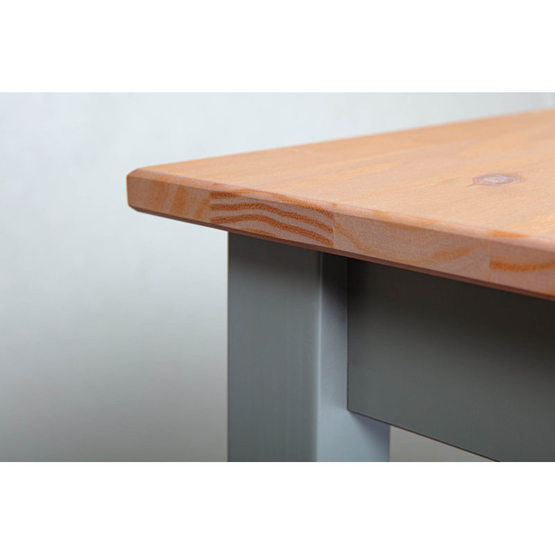 Pierro Solid Hardwood Dining Table, Gray/Sepia, H75 x D90 x W160 cm