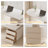 White Curved with 3 drawers desk-108582134