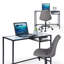 Glass Top Metal Base Writing Desk