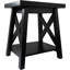 Table de bout noire, table d'appoint en bois à deux niveaux, table d'appoint moderne pour le salon, table d'appoint de style maison de campagne-1401492276