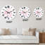 Bouquet d'hiver en fleurs pastel I - Horloge murale traditionnelle-1197845398