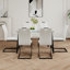 Table en verre de style moderne