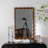 36.02" Mid-Century Modern Swirl Wood Frame Mirror - Solid Wood & MDF Wall-Mounted Full-Length Mirror, Brown Decorative Mirror For Bedroom/Living Room