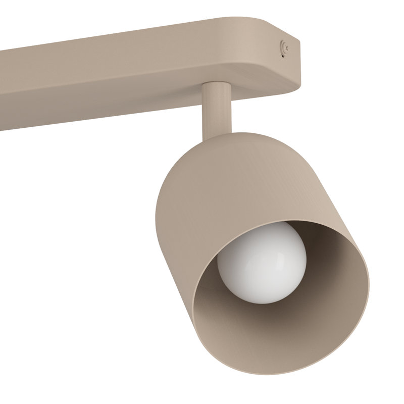Tilston Steel Minimalist Ceiling Spotlight, 2, 20.5cm H x 8cm W x 28cm D, Sandy