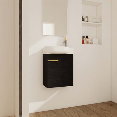 Soft Close Doors Bathroom Vanity With Sink, For Small Bathroom