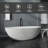 71'' X 35'' Freestanding Soaking Solid Surface Bathtub-110853032
