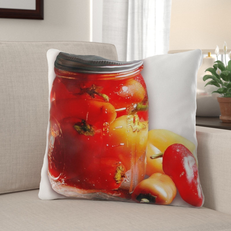 Housse et insert de coussin carré extérieur Eakin Peppers, Microsuède, Intérieur