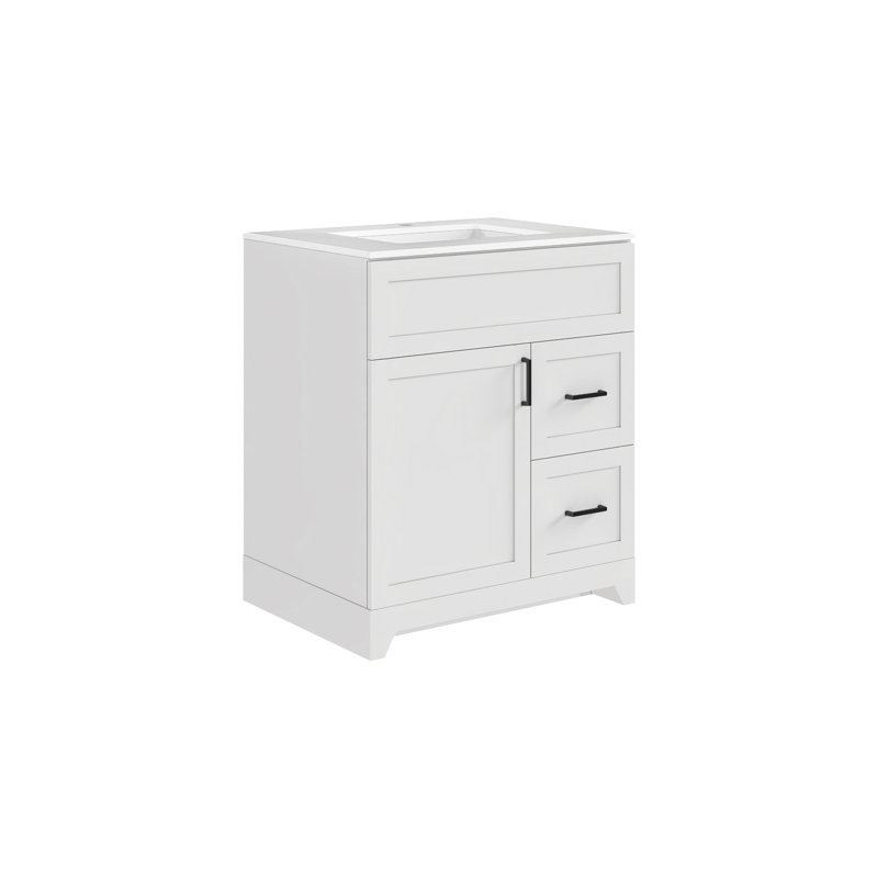 Lavabo en céramique 30 po Perren, Gris, Gris