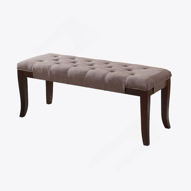 Banc touffeté, tissu, brun, Brun