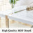 Modern 71" Rectangular Dining Table with Geometric Metal Base and Thick Synthetic Wood Top