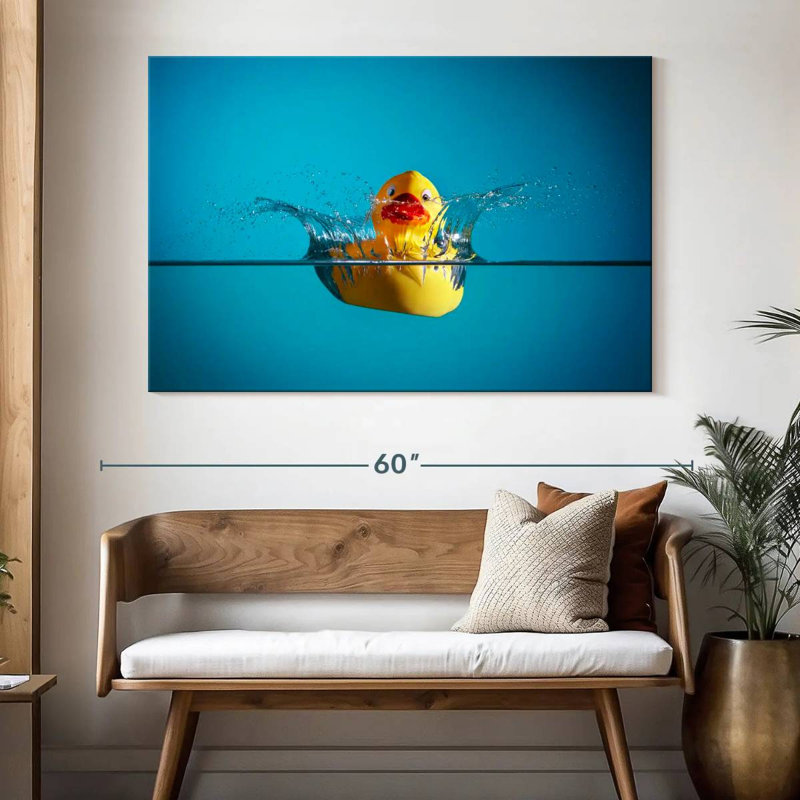 Canard en caoutchouc Ashelle, H 34 po x l 51 po
